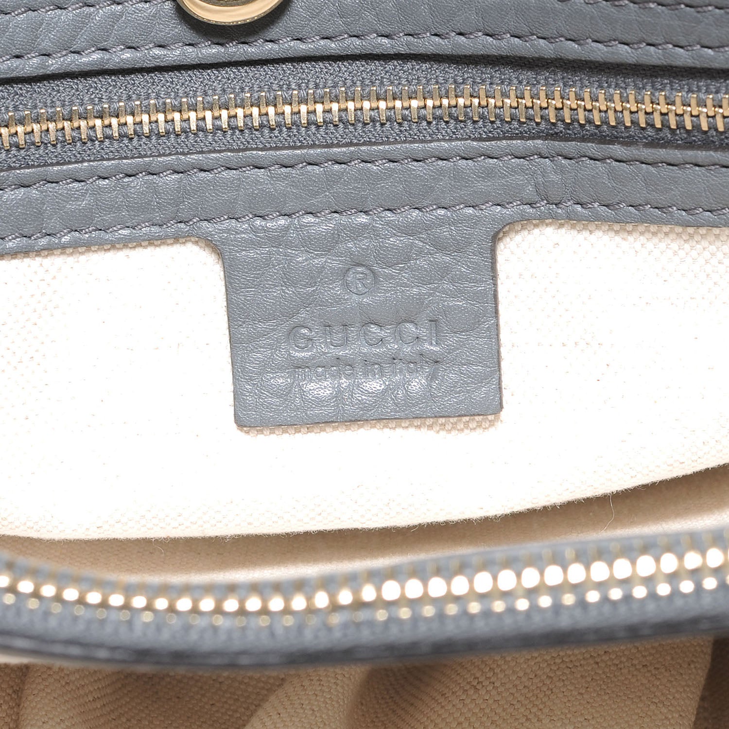 Gucci Leather Medium Bella Tote Grey 6 of 7
