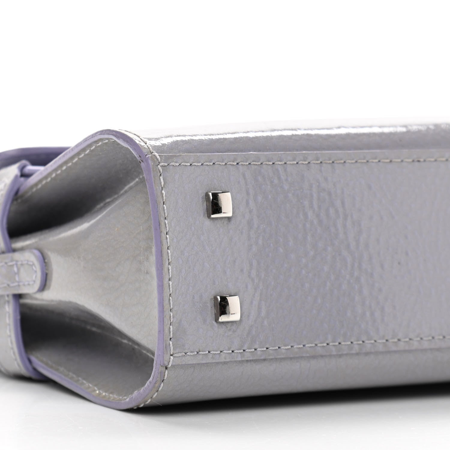 Delvaux Patent Calfskin Micro Tempete Satchel Lilas 12 of 14