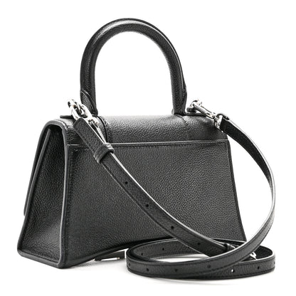 Balenciaga Grained Calfskin Hourglass Top Handle Bag XS Black 3 of 10