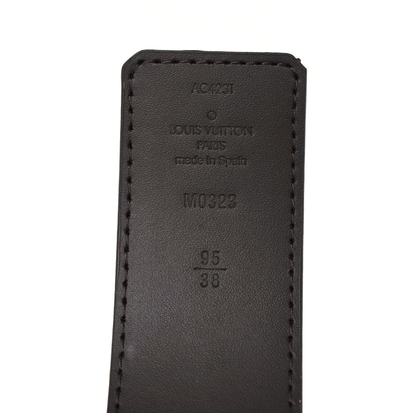 Monogram Calfskin 40mm LV Initiales Reversible Belt 95 38 Brown