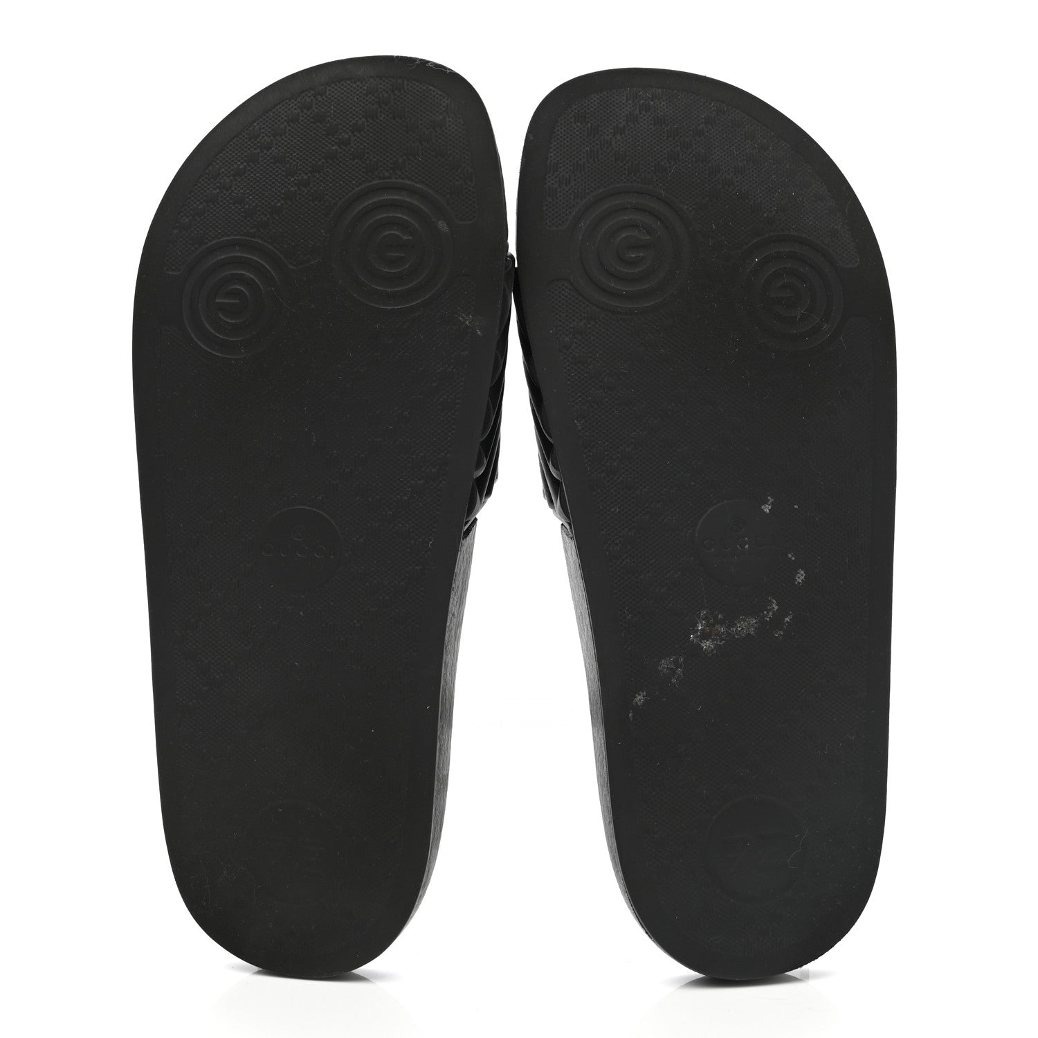 Gucci Rubber Matelasse Womens Slide Sandals 37 Black 5 of 10