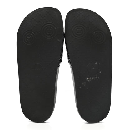 Gucci Rubber Matelasse Womens Slide Sandals 37 Black 5 of 10