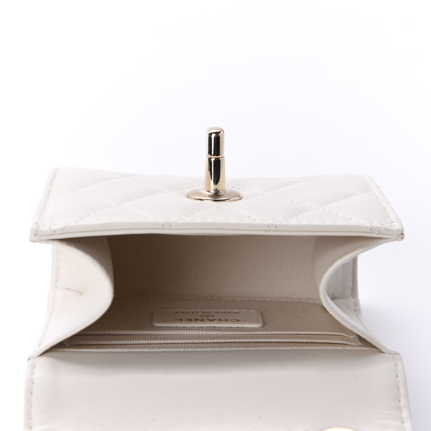 Chanel Lambskin Quilted Mini Trendy CC Clutch With Chain Ecru 5 of 11