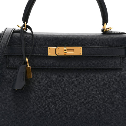 Hermes Epsom Kelly Sellier 28 Bleu Indigo 8 of 10