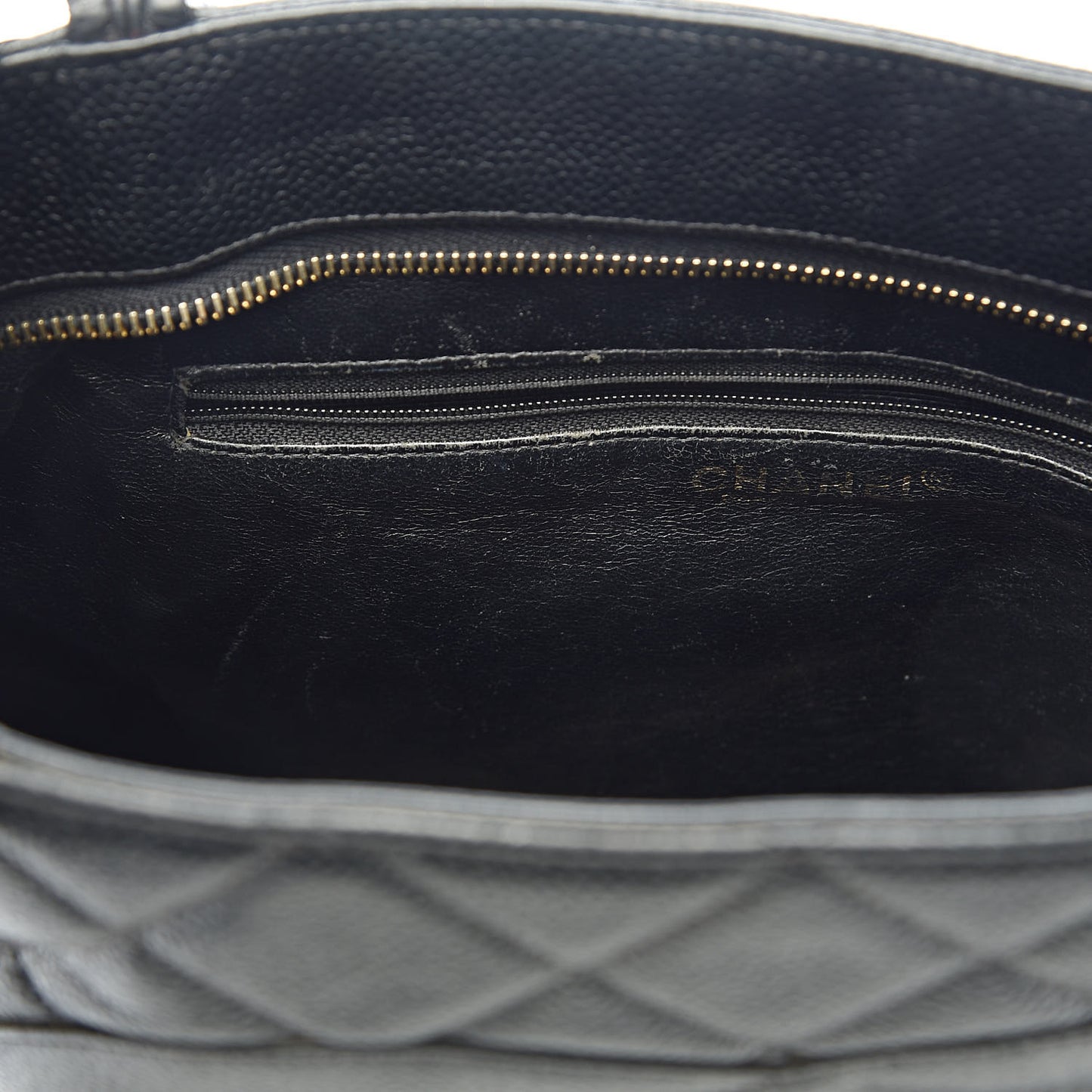 Caviar Quilted Medallion Tote Black