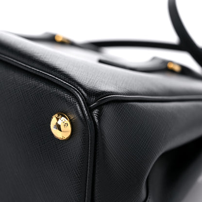 Prada Saffiano Mini Galleria Double Zip Tote Black 10 of 12