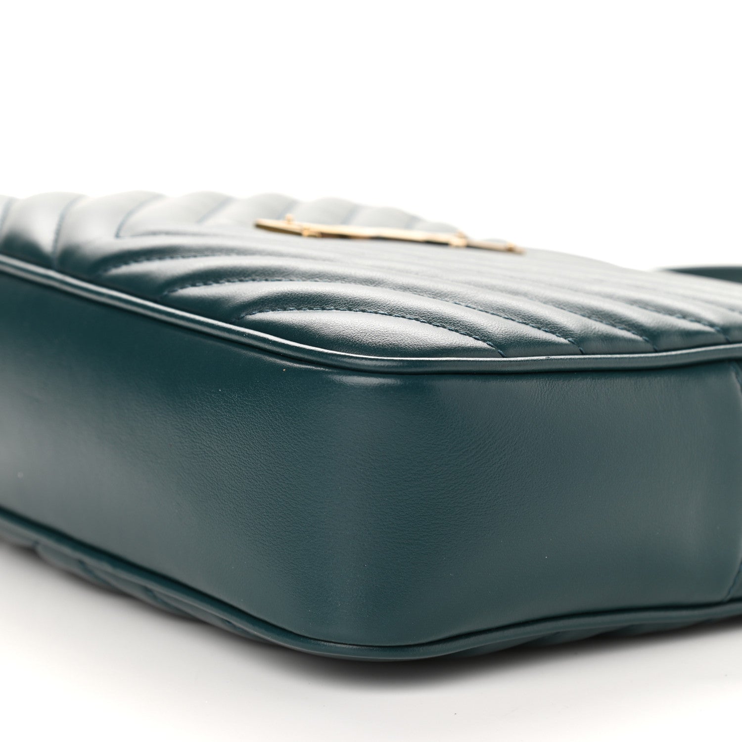 Saint Laurent Calfskin Matelasse Monogram Lou Camera Bag Sea Turquoise 9 of 9