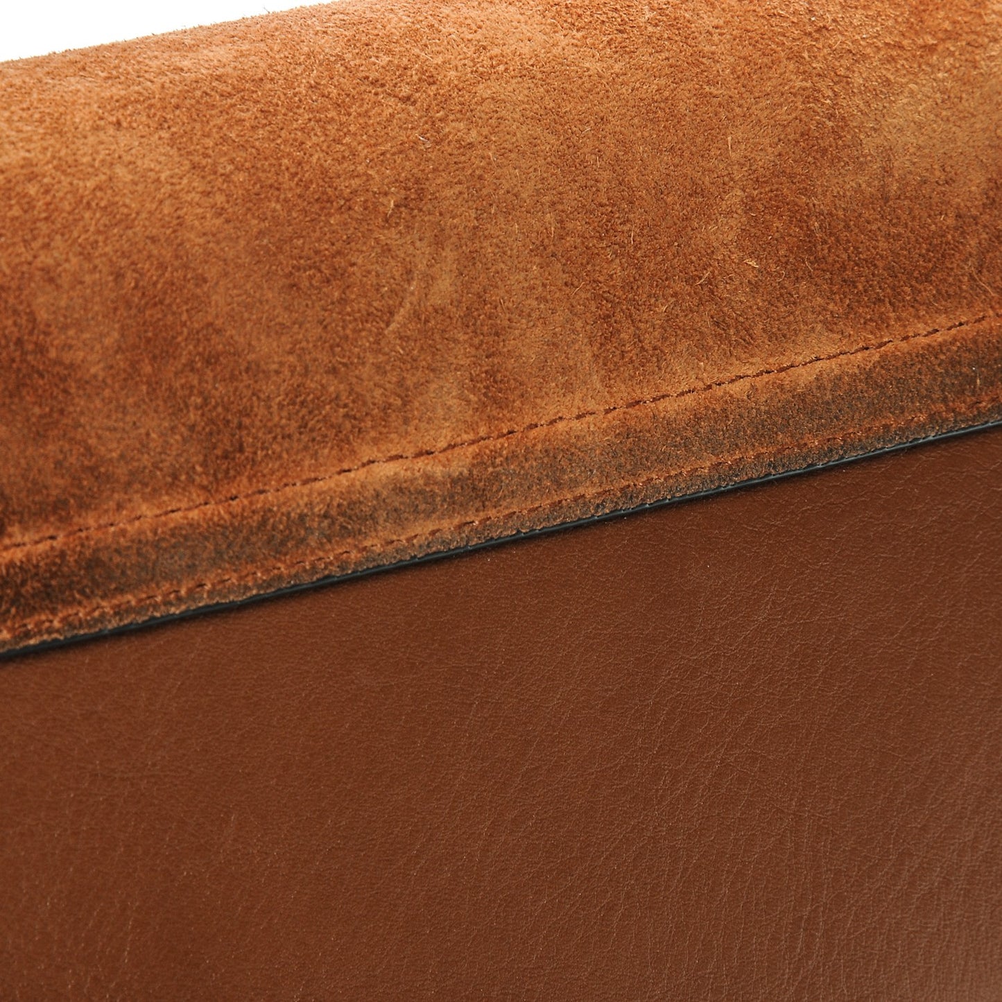 Suede Calfskin Small Faye Shoulder Bag Tobacco