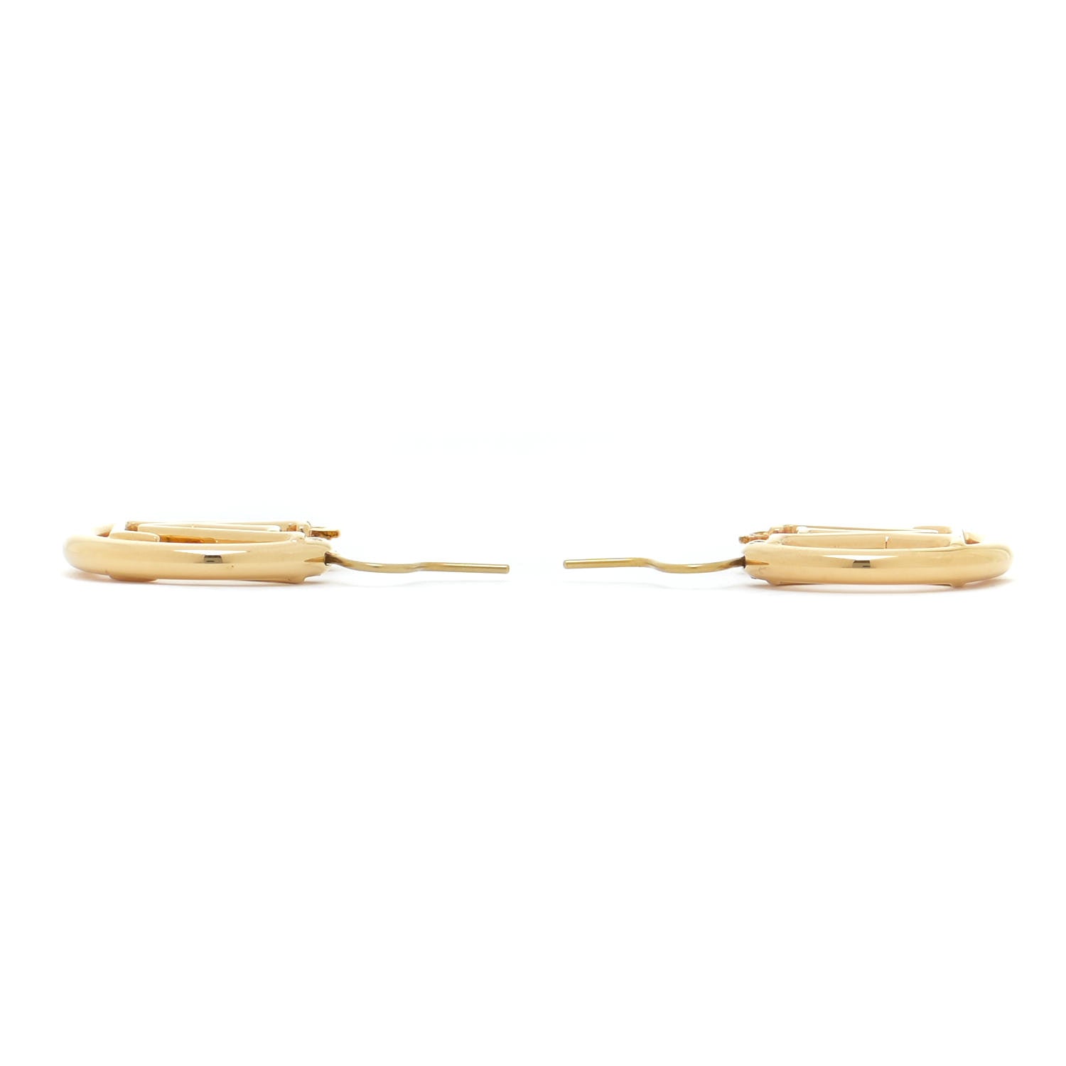 Louis Vuitton Metal Small Louise Hoop Earrings Gold 3 of 5
