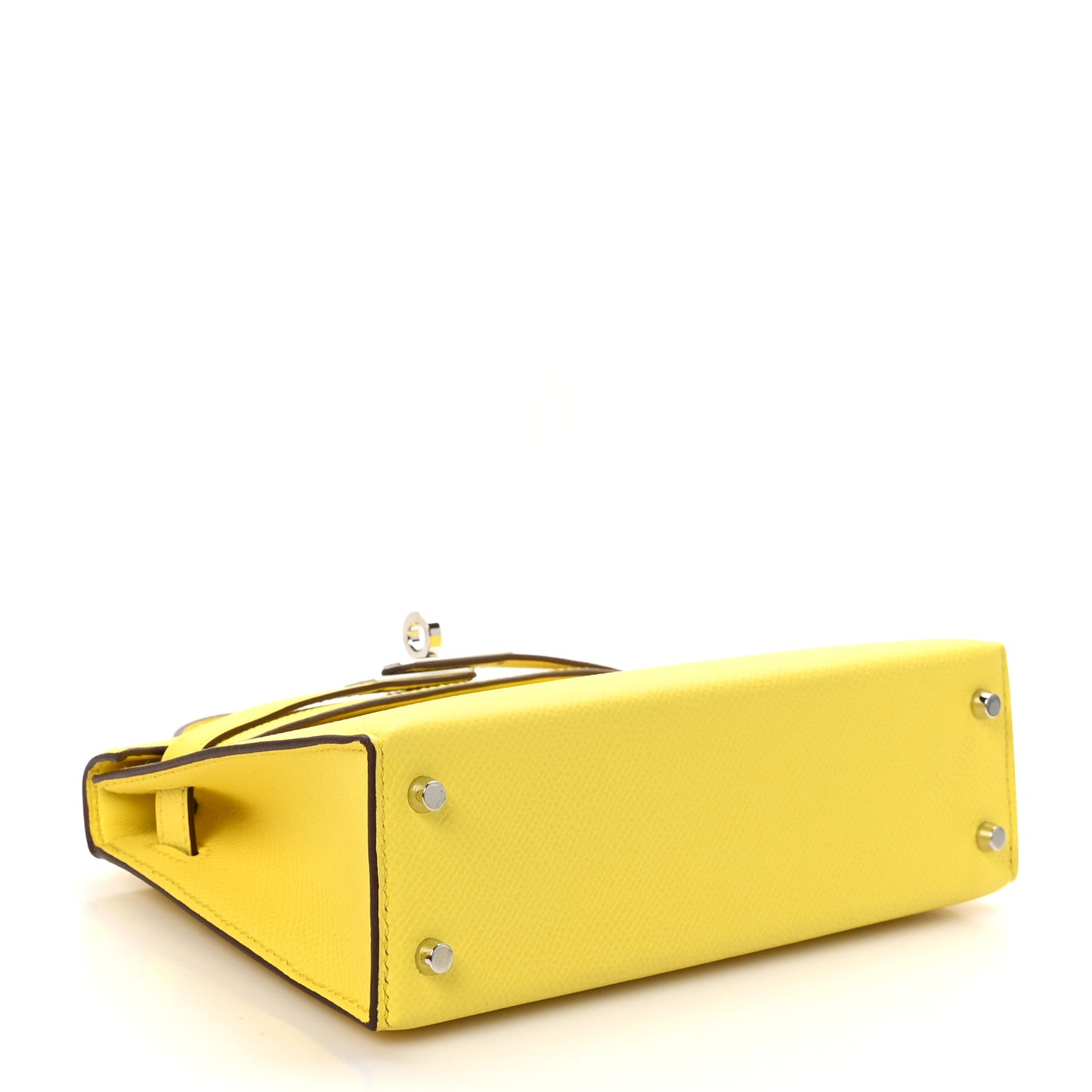 Epsom Mini Kelly Sellier 20 Jaune Citron
