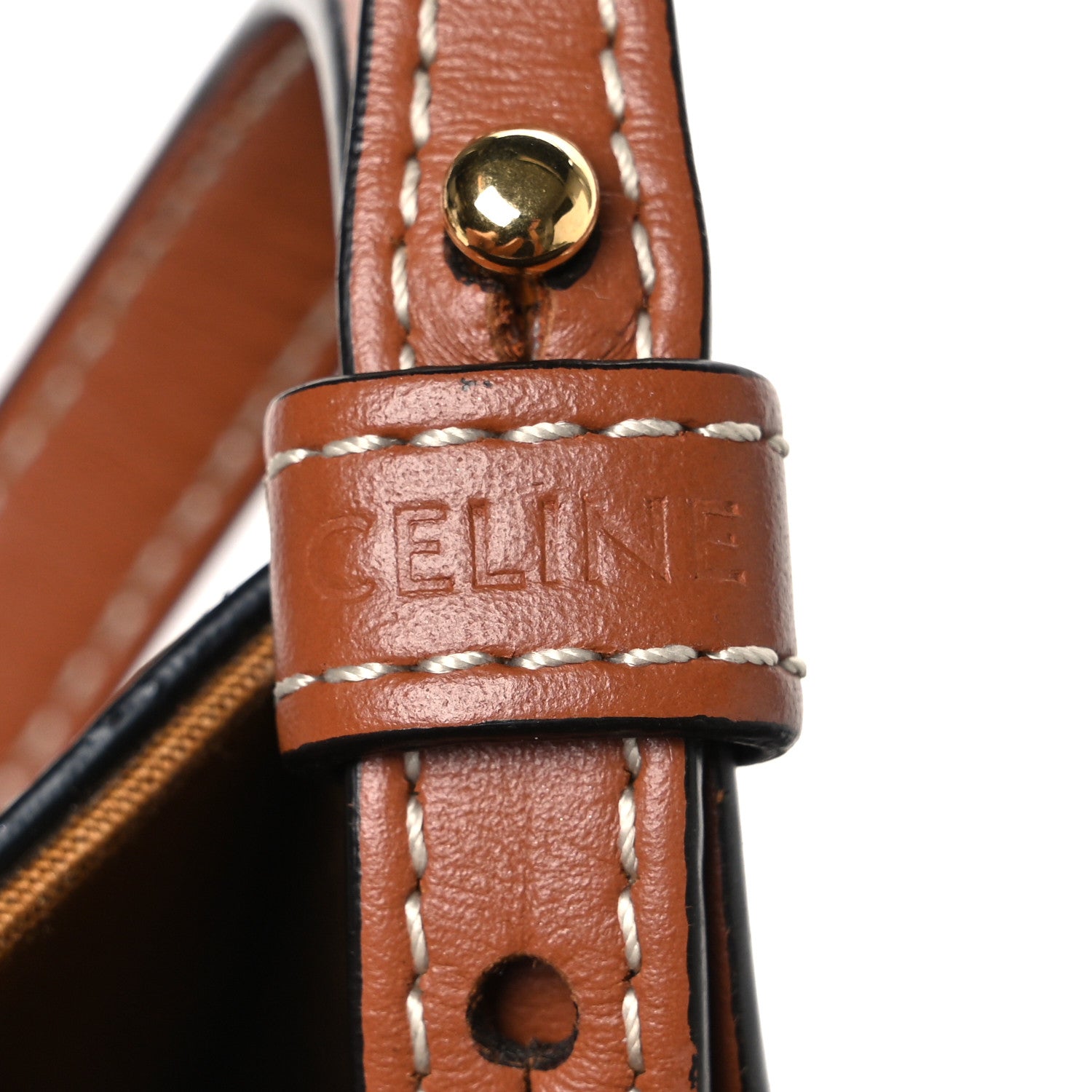 Celine Triomphe Canvas Calfskin Mini Vertical Cabas Tan 5 of 8