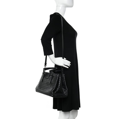 Bottega Veneta Light Calf Intrecciato Small Roma Black 2 of 12