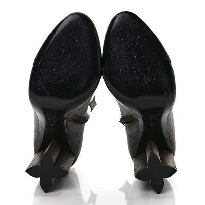 Louis Vuitton Nano Monogram Silhouette Ankle Boots 38 5 of 9