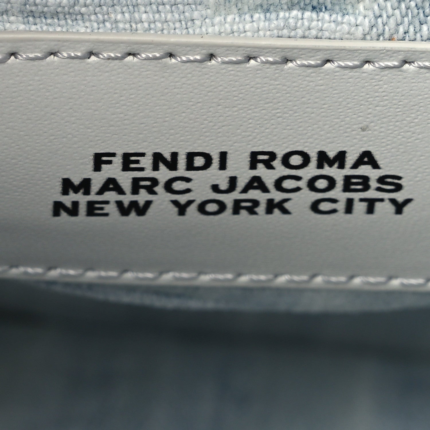 Fendi X MARC JACOBS Bleached Denim Small Peekaboo I SEE U Satchel Off White 7 of 15