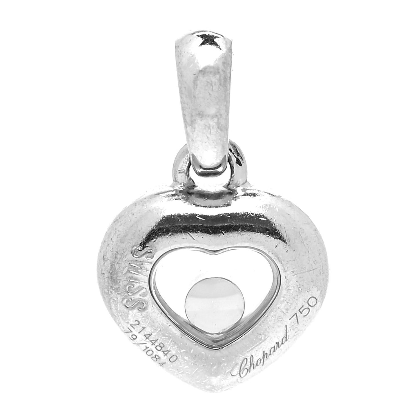 18K White Gold Diamond Happy Diamonds Icon Heart Charm