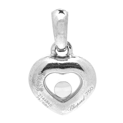Chopard 18K White Gold Diamond Happy Diamonds Icon Heart Charm 3 of 4