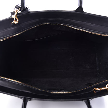 Saint Laurent Grained Calfskin Medium Cabas Rive Gauche Black 4 of 11