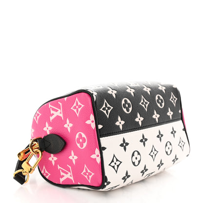 Louis Vuitton Empreinte Monogram Spring in the City Speedy Bandouliere 20 Black White Pink 4 of 9
