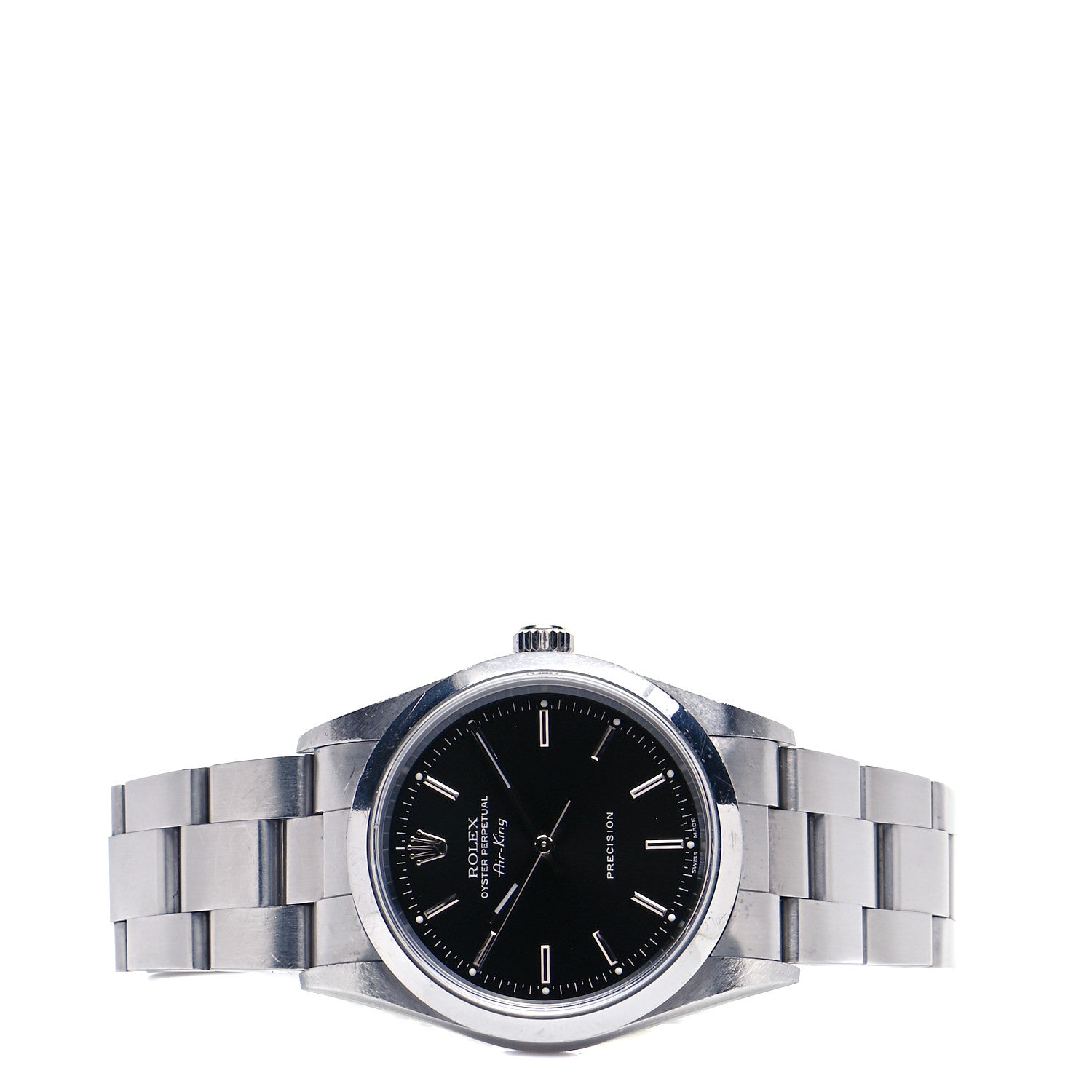 Rolex Stainless Steel 34mm Air-King Oyster Perpetual Precision Watch Black 14000 2 of 5
