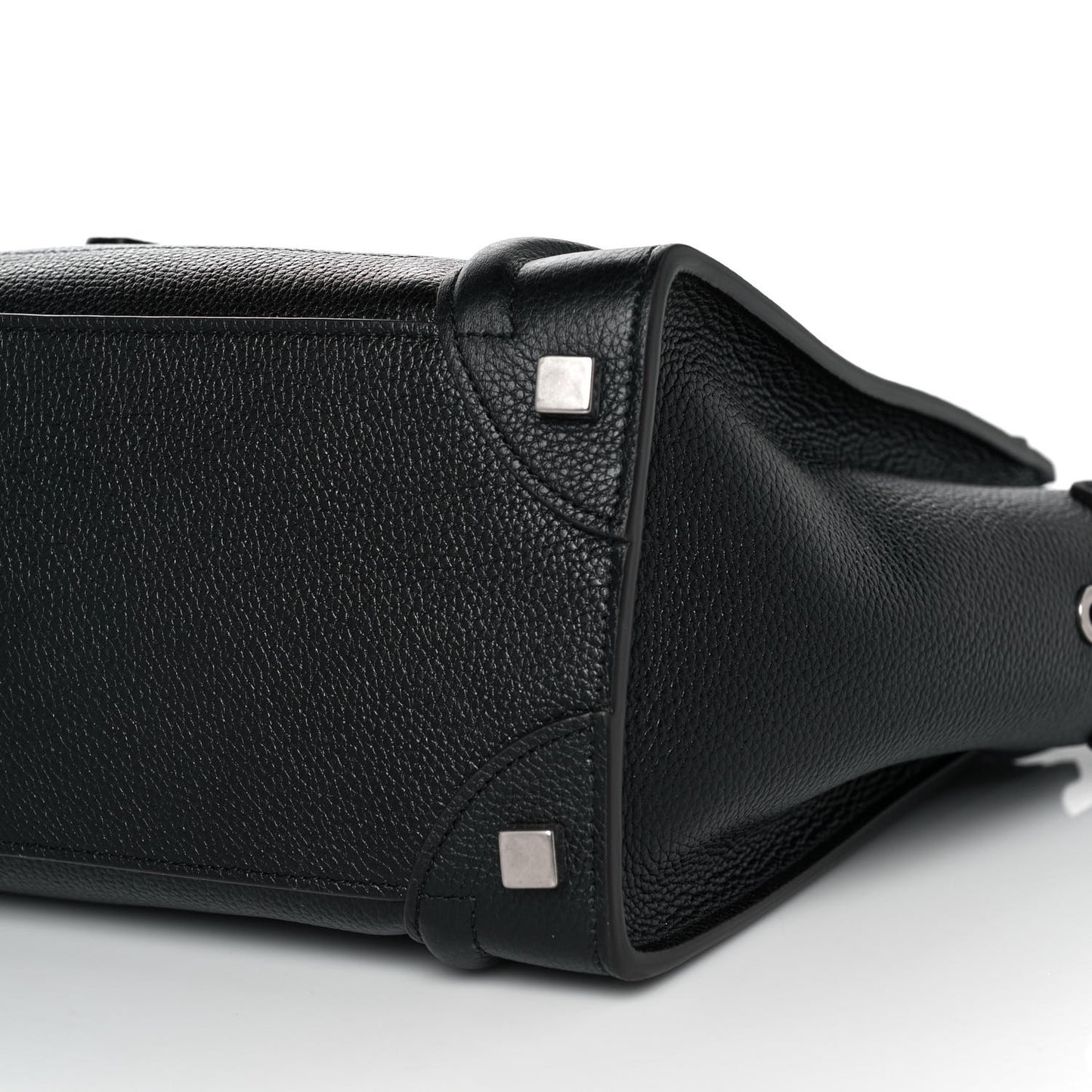 Drummed Calfskin Micro Luggage Black