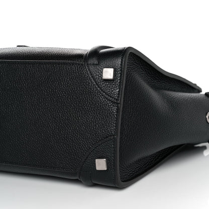 Celine Drummed Calfskin Micro Luggage Black 8 of 8