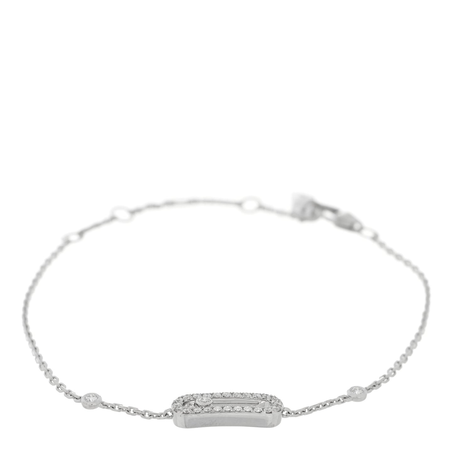 18K White Gold Diamond Move Uno Pave Bracelet