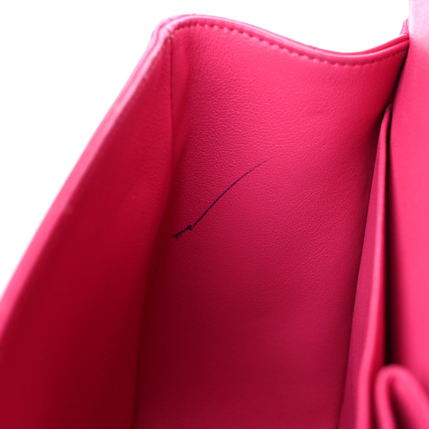 Lambskin Quilted Jumbo Double Flap Dark Pink