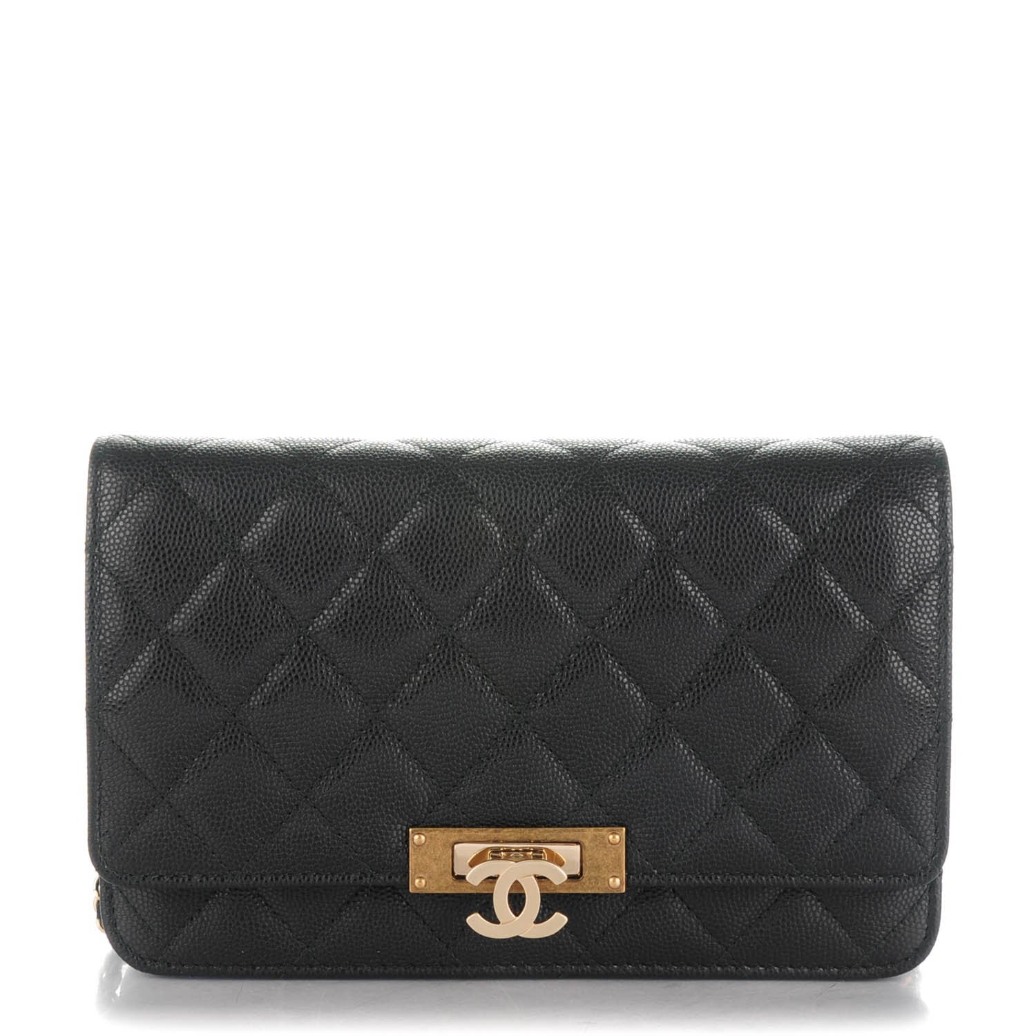 Chanel Caviar Quilted Golden Class Wallet On Chain WOC Black 1 of 8