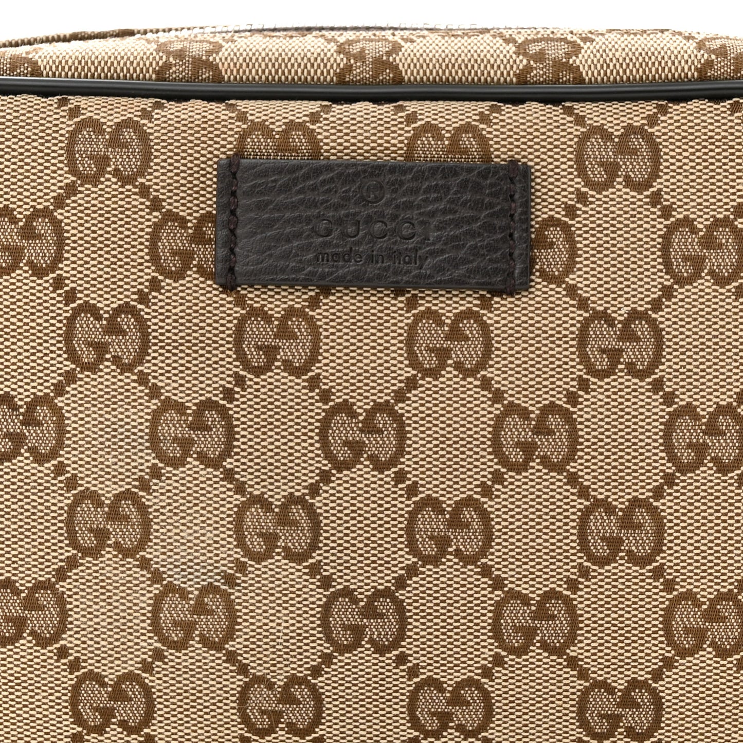 Monogram Dollar Calfskin Belt Bag Beige Ebony Testa di Moro Marrone Scuro