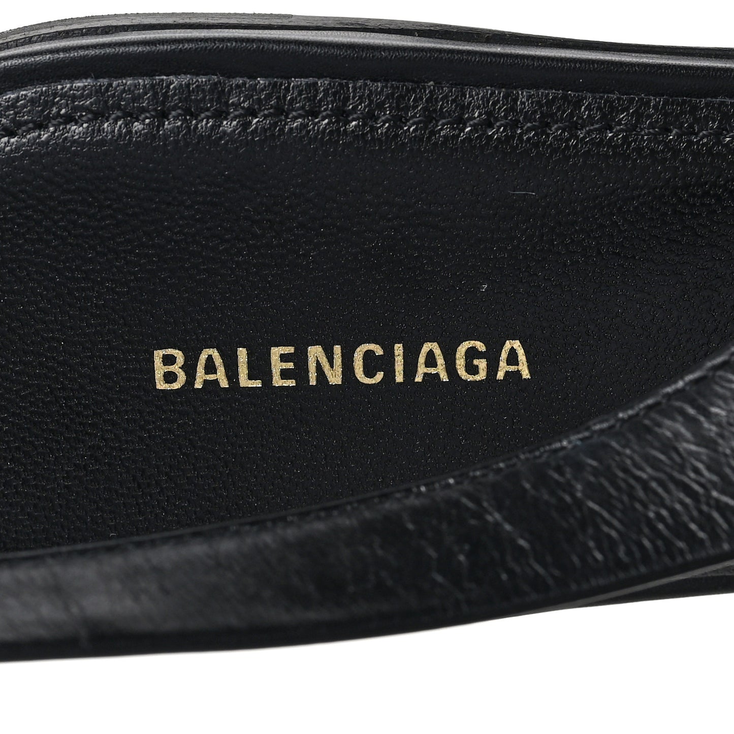 Calfskin BB Knife Pointy Toe Slingback Flats 38 38 Black
