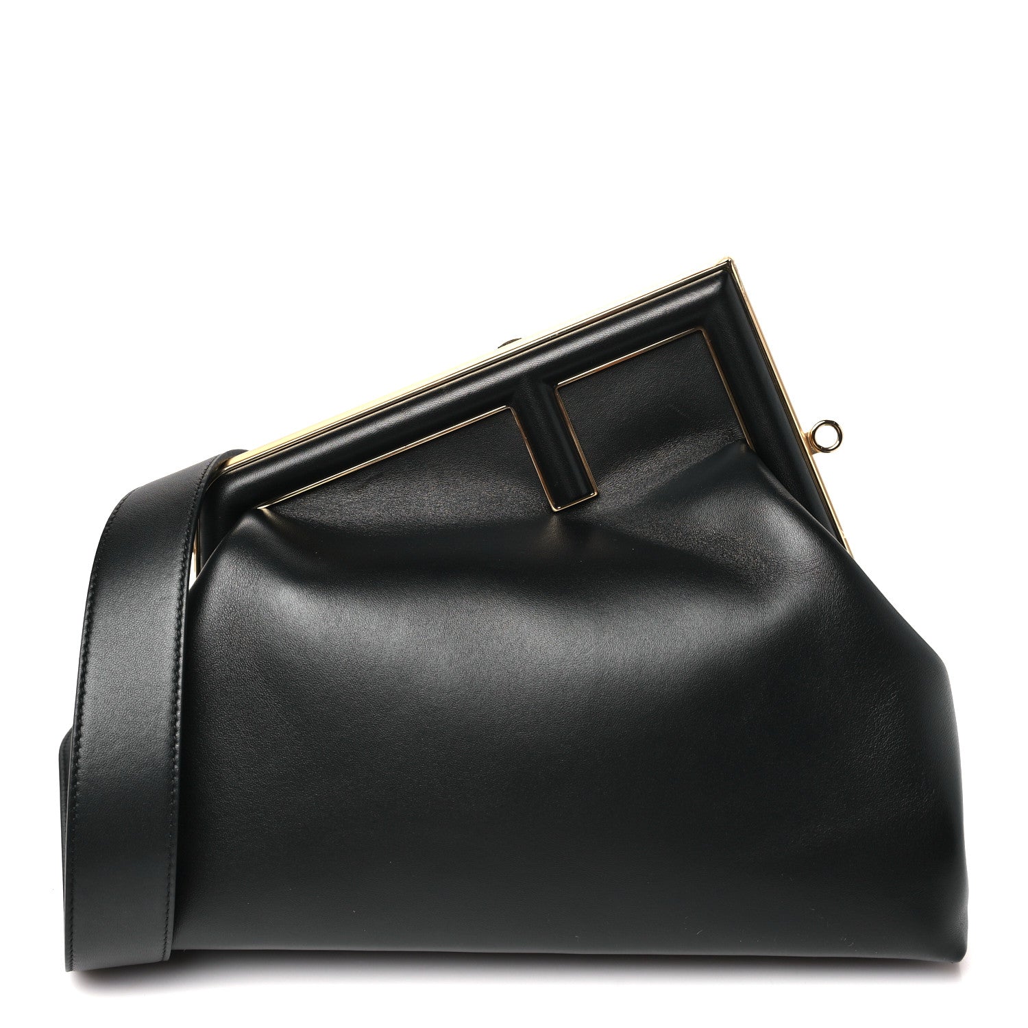 Fendi Shiny Nappa Medium Fendi First Black 1 of 10