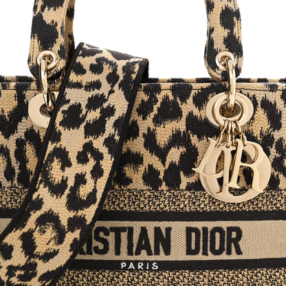 Christian Dior Canvas Medium Mizza Embroidered Lady D-Lite Beige Multicolor 8 of 11