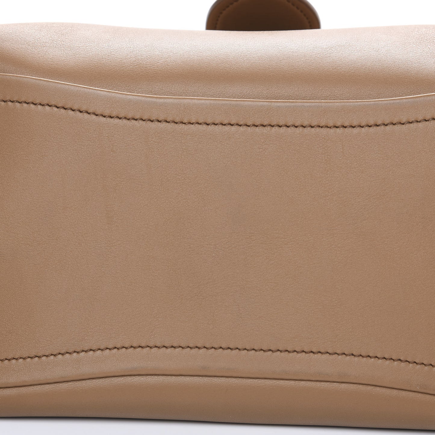 City Calfskin Cahier Top Handle Bag Caramel