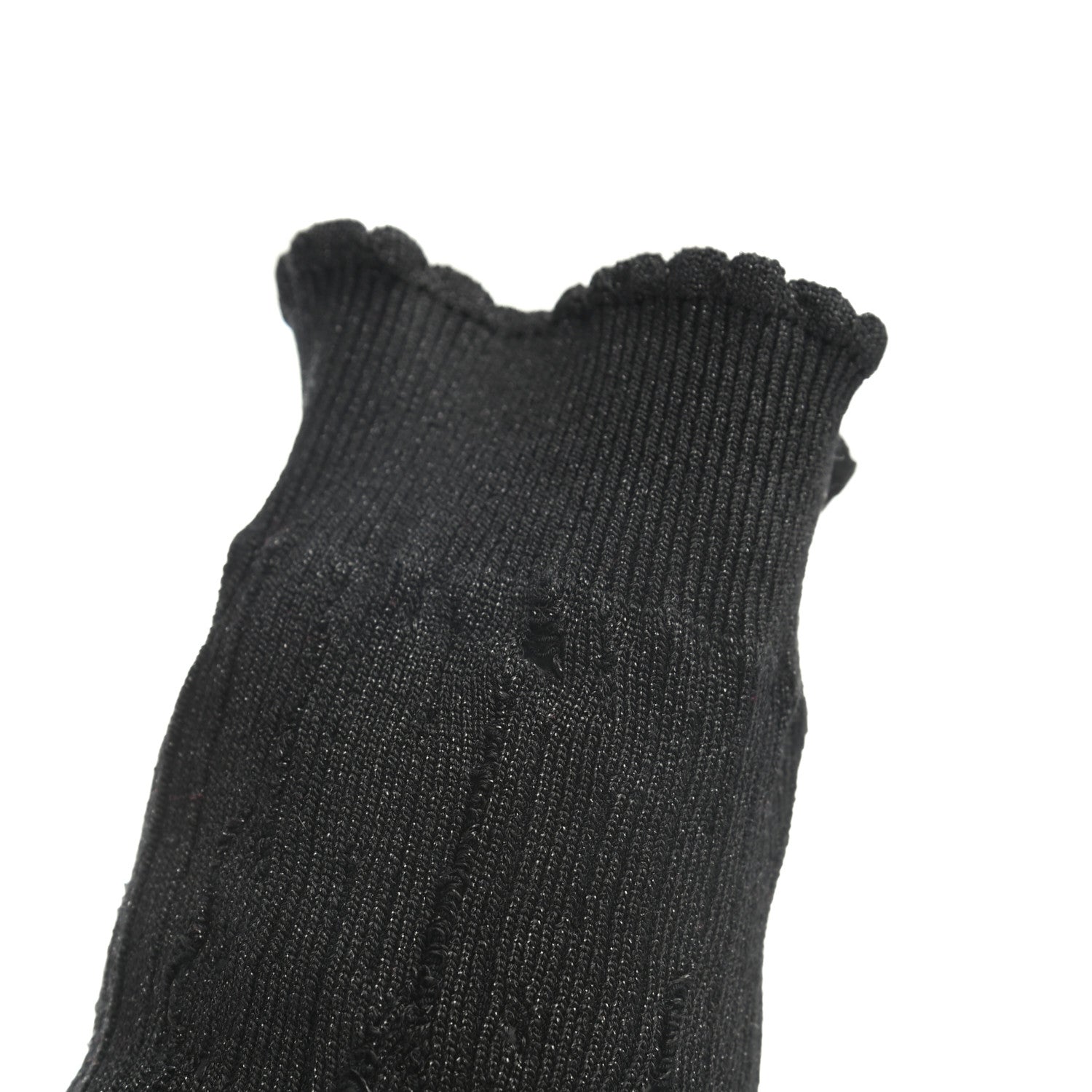 Christian Louboutin Tricot Lurex Sandrine 80 Sock Knee Boots 38.5 Black 10 of 10