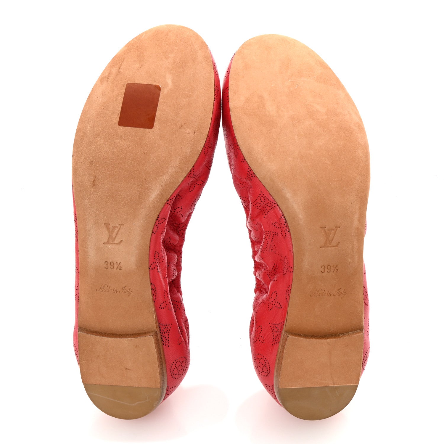 Louis Vuitton Mahina Elba Ballet Flats 39.5 Red 6 of 11