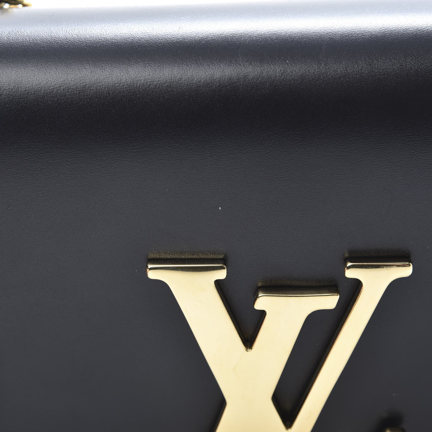 Louis Vuitton Calfskin Chain Louise MM Black 11 of 13