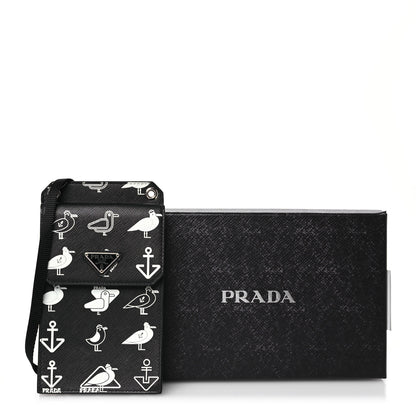 Prada Saffiano Seagull Smartphone Case Black 13 of 13