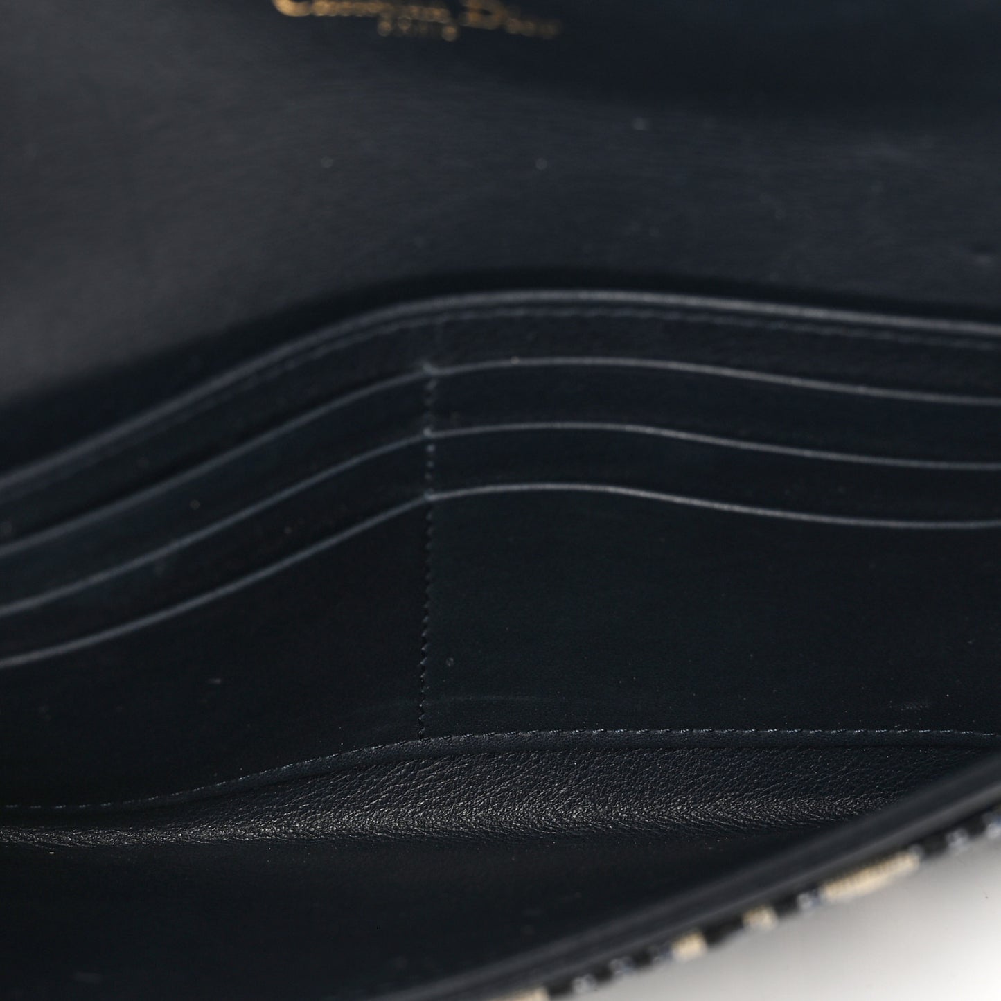 Oblique Saddle Chain Long Wallet Blue