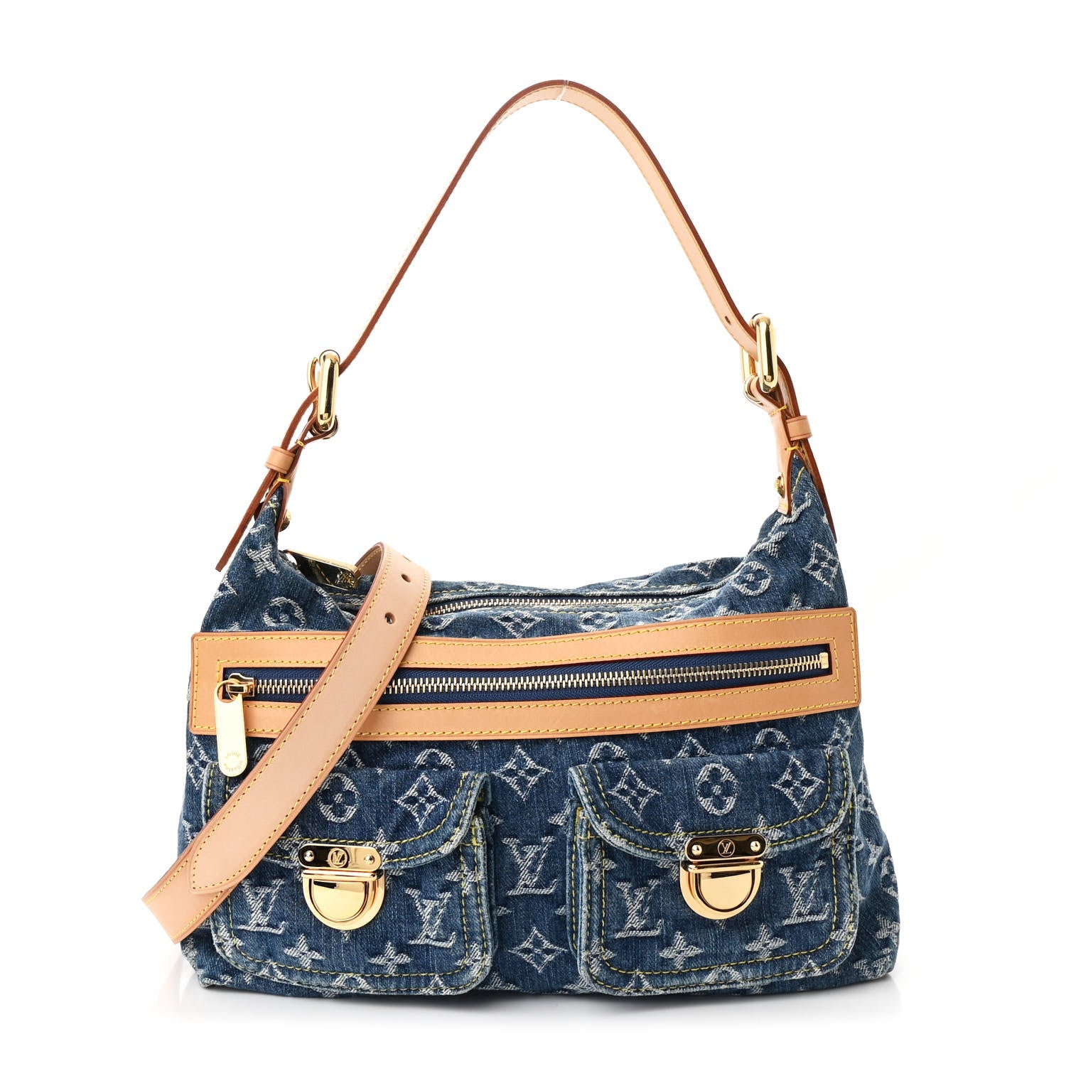 Louis Vuitton Monogram Denim Baggy PM Blue 1 of 9