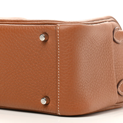 Hermes Taurillon Clemence Mini Lindy 20 Gold 10 of 11