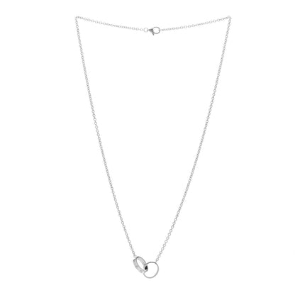 Cartier 18K White Gold Interlocking LOVE Necklace 2 of 3