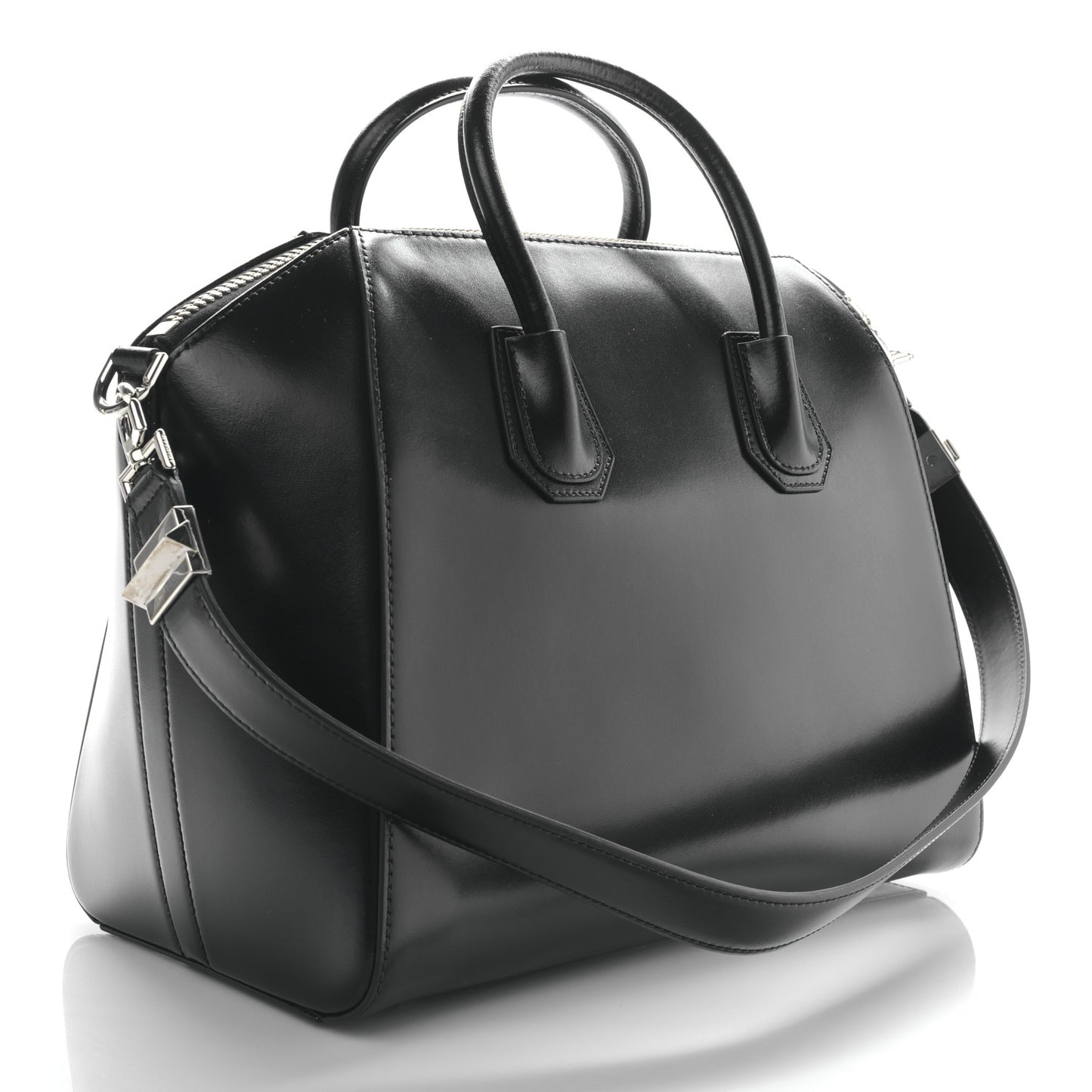 Shiny Lord Calfskin Medium Antigona Black
