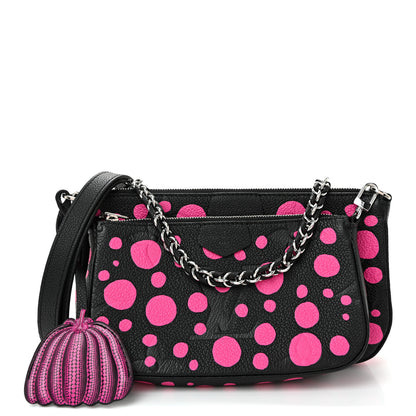 Louis Vuitton LV X YK Empreinte Multi Pochette Accessories Black Fuchsia 1 of 10