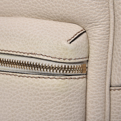 Gucci Pebbled Calfskin Soho Chain Backpack Off White 8 of 9