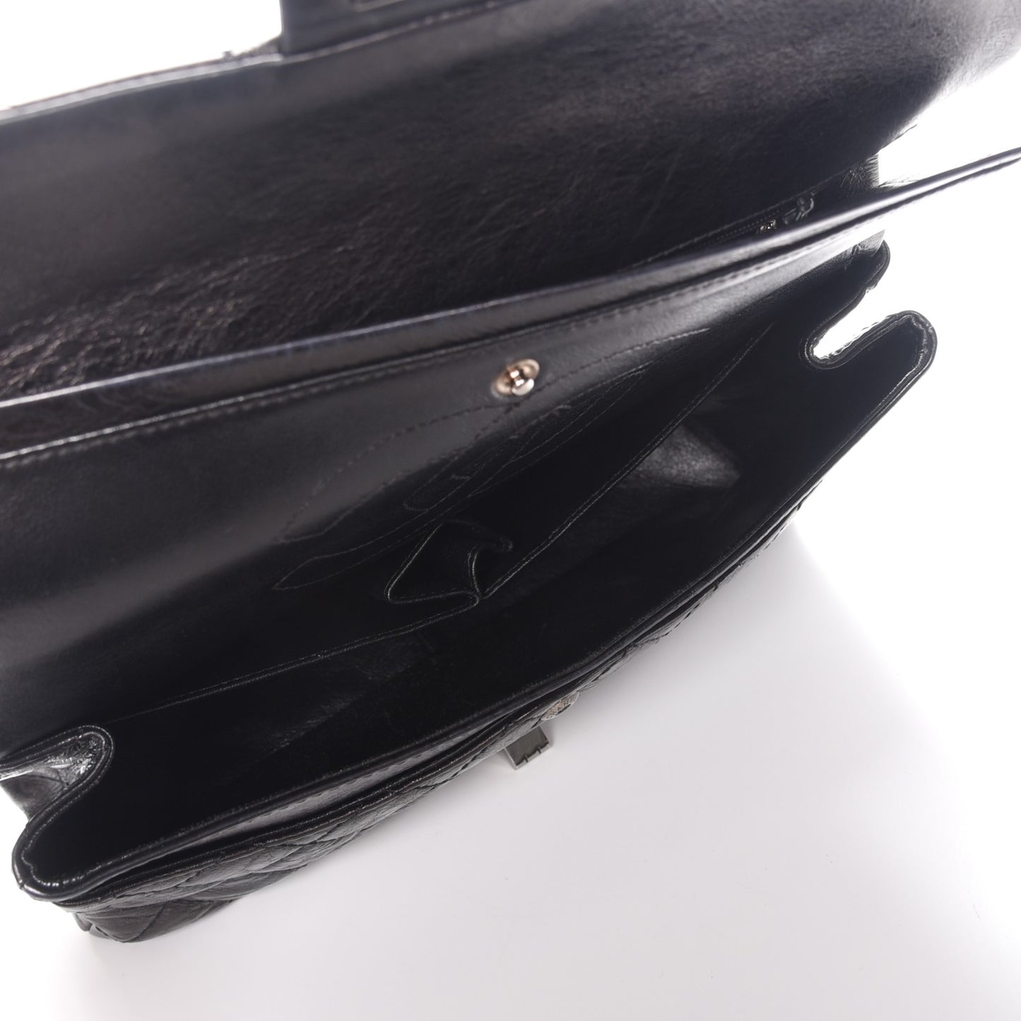 Metallic Aged Calfskin 2.55 Reissue 226 Flap Black