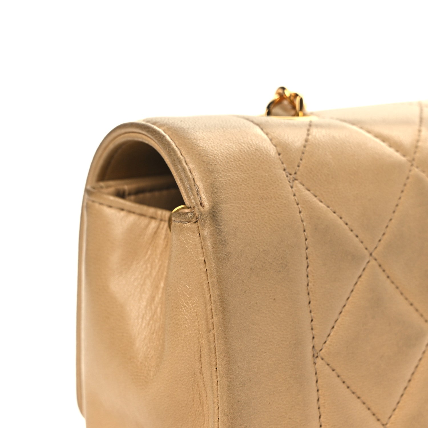 Chanel Lambskin Quilted Small Single Flap Beige 13 of 14