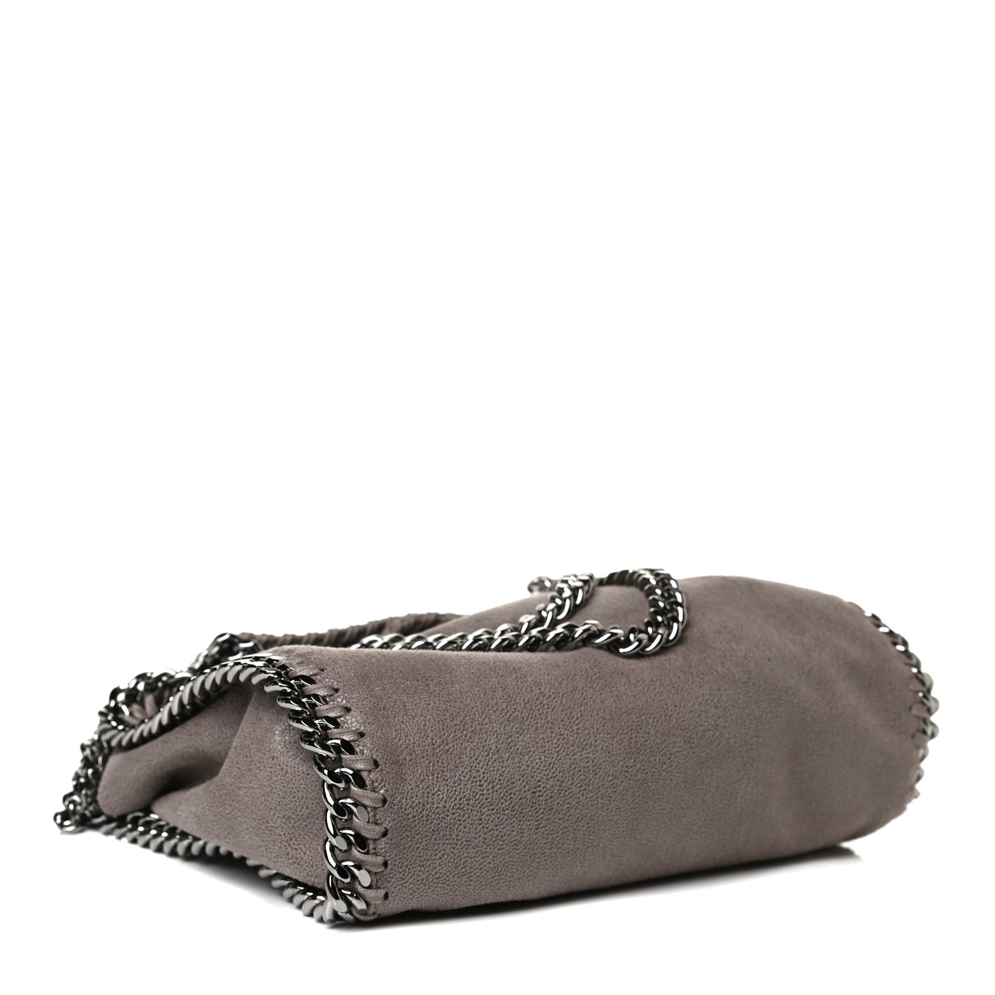 Shaggy Deer Mini Falabella Fold Over Tote Ash Grey