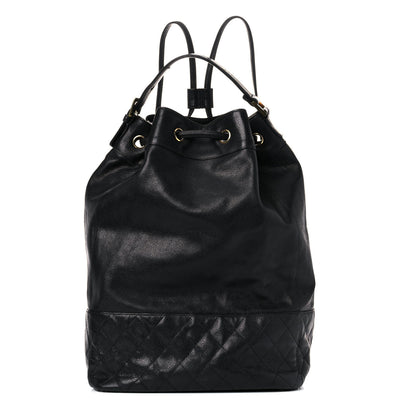 Chanel Caviar Quilted Drawstring Backpack Black 3 of 24