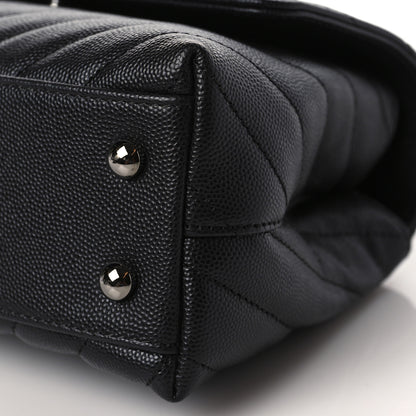 Chanel Caviar Chevron Quilted Mini Coco Handle Flap Black 8 of 8