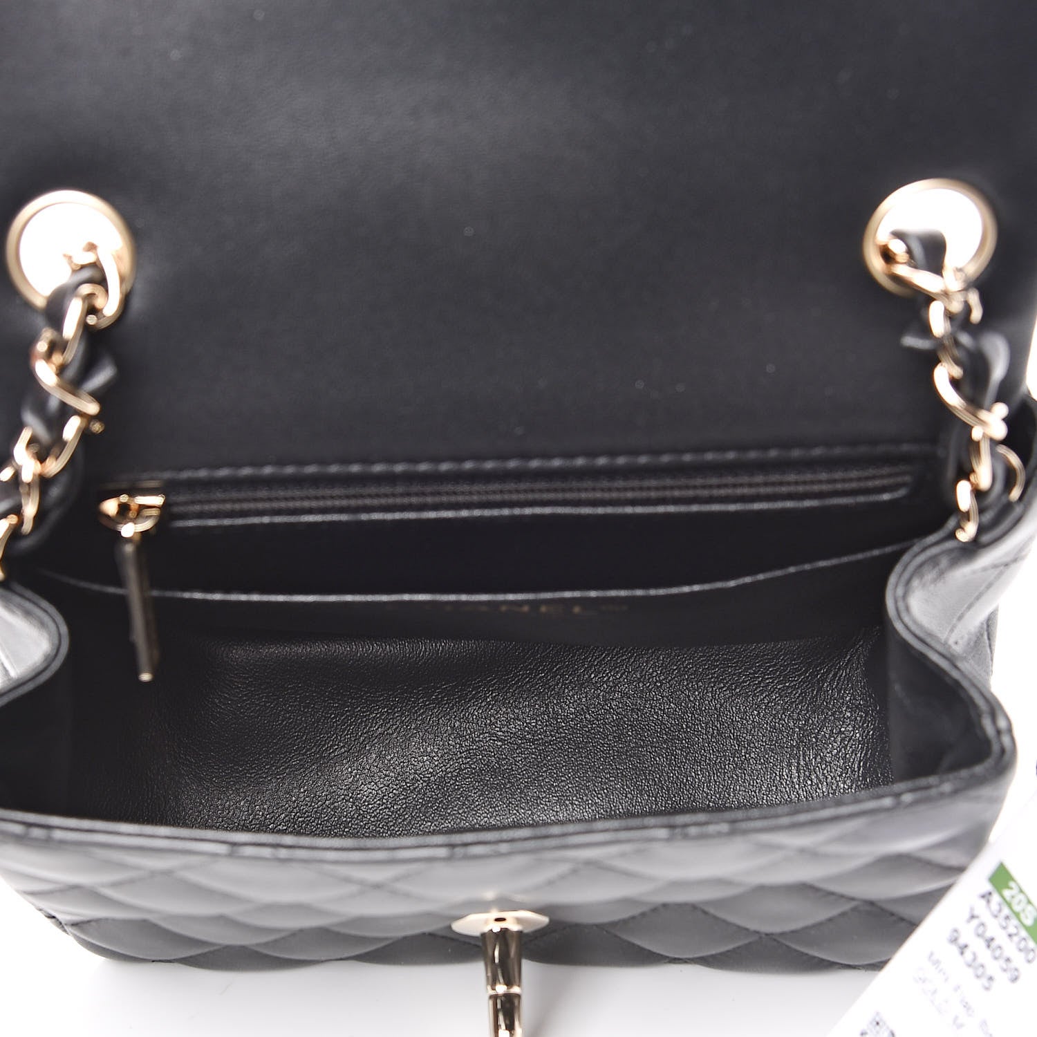 Chanel Lambskin Quilted Mini Square Flap Black 5 of 9